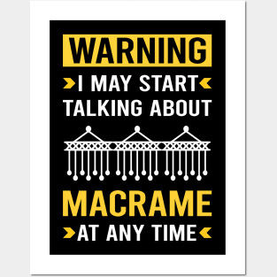 Warning Macrame Posters and Art